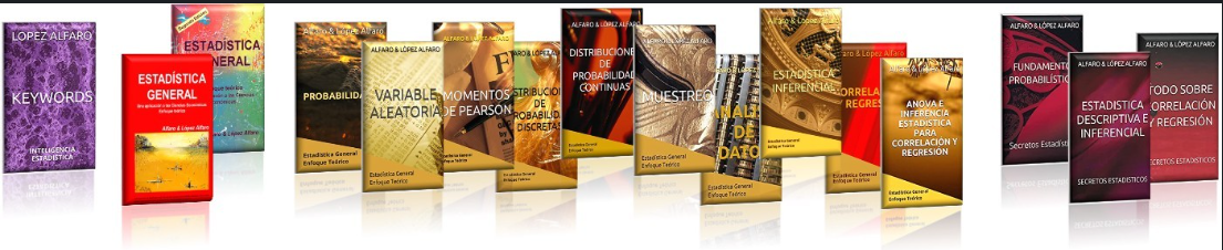 Selección de libros publicados por Sonia Alfaro sobre estadística, probabilidad, análisis de datos y gestión
